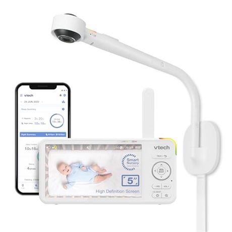 VTech VC2105 Babyphone WiFi 1080p Écran 5" Détection Sommeil Rollover