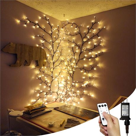 Guirlande Lumineuse Saule Enchanté Télécommande 144 LED Déco Intérieure