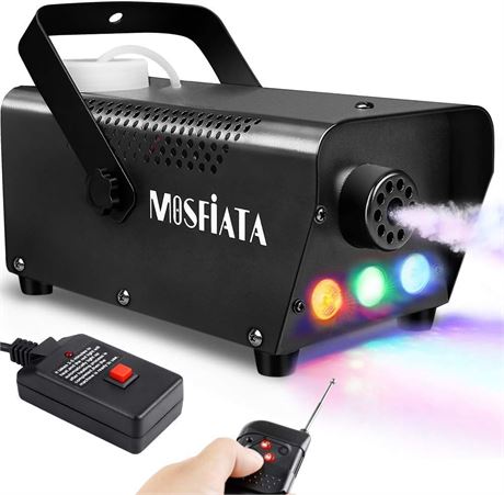MOSFiATA Fog Machine, 500W, LED, Remote, 3-Color Smoke