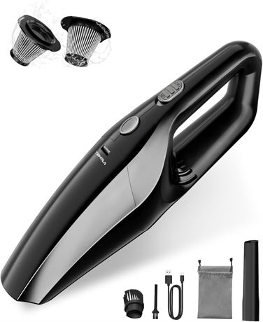 TEMOLA Cordless Mini Vacuum 12000Pa, Lightweight Car & Home Cleaner