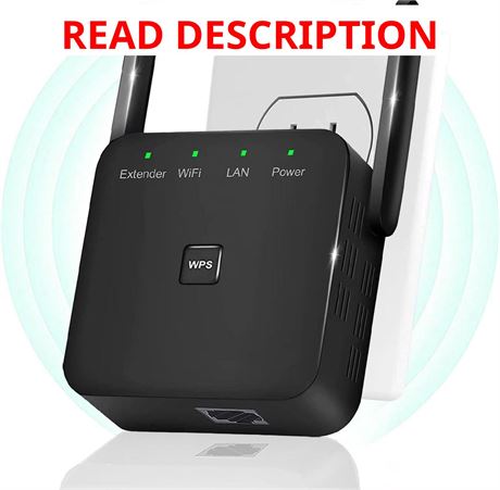 Répéteur WiFi Extender 2024 Booster Signal 10000 pi² Noir