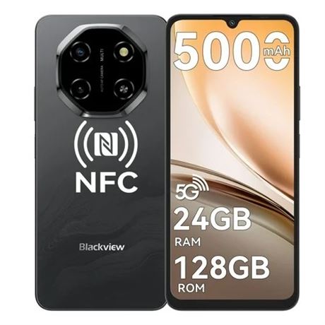 Blackview Shark 6 Unlocked 5G Android Phone, 6.88  120Hz, 24GB+128GB/2TB
