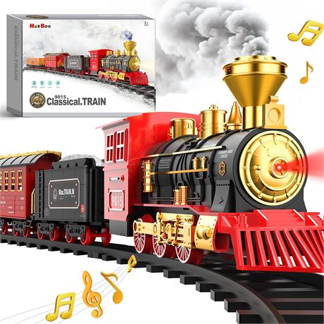 Hot Bee Train Set - Train Toys with Lights and Sound for Kids 3-8+