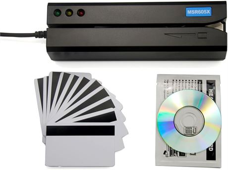 Deftun MSR605X Magnetic Stripe Card Reader Writer USB