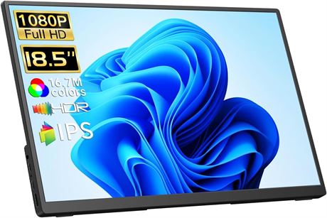 15.5 inch Portable Monitor with auto rotation 100Hz FHD USB-C HDMI, Kickstand,