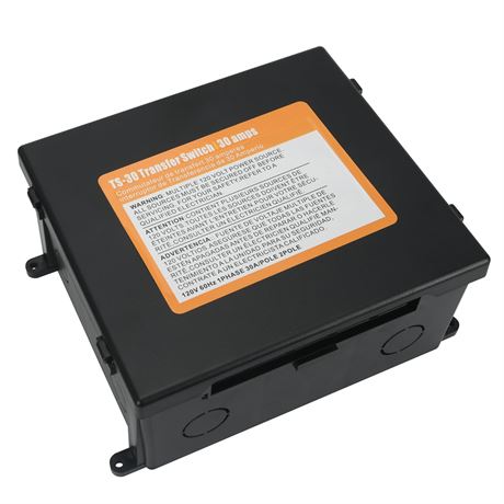 30 Amp Transfer Switch for RV   120V for Inverter, Shore Power & Generators