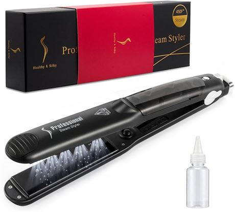 Fer   lisser vapeur c ramique tourmaline 2 en 1, 300-450, dual voltage, noir