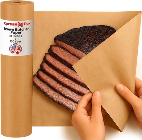 Kraft Paper Roll 18" x 100 ft (1800"), Wrapping & Butcher Paper