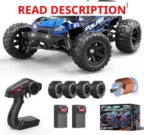 1:14 All-Terrain RC Car 4WD Off-Road, Waterproof, 40+ KPH, Remote 2x1300mAh