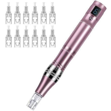 0.25mm Skin Roller Pen for Women & Men, Home Use Facial Beauty Tool, Pink