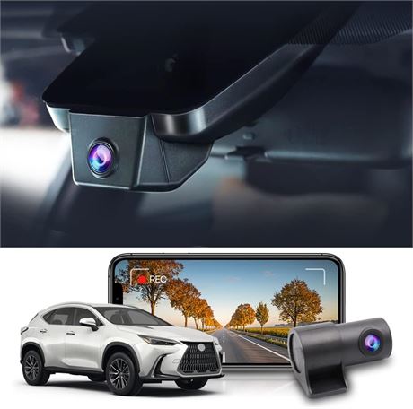 Fitcamx 4K Dash Cam Front & Rear for Lexus RX 2023-2026, 128GB