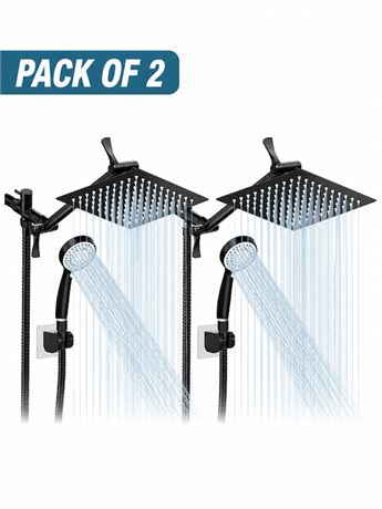 Koeka Matte Black High Flow Stainless Steel Shower Hand with Long Hose