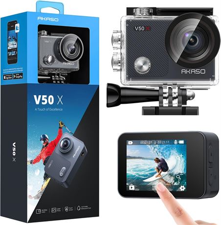 AKASO V50X 4K Action Camera with EIS and Touch Screen