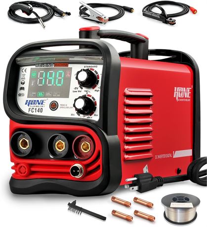 HONE Flux Core Welder 140A MIG 110V 3-in-1 Gasless Wire/Stick/Lift TIG