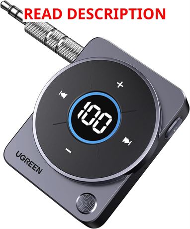 UGREEN Bluetooth 5.4 Car Receiver 3.5mm AUX, Hands-Free Call, 20h Battery
