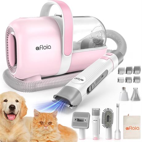 Afloia 6-in-1 Dog Grooming Kit: Pet Vacuum for Shedding, Nail & Grinder