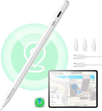 ESR Geo Digital iPad Pencil FindMy Compatible with iPad 2018-2026 White