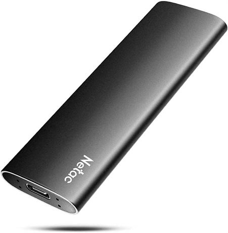 Netac 1TB Portable SSD USB 3.2 Gen 2 Type-C Slim External Solid State Drive