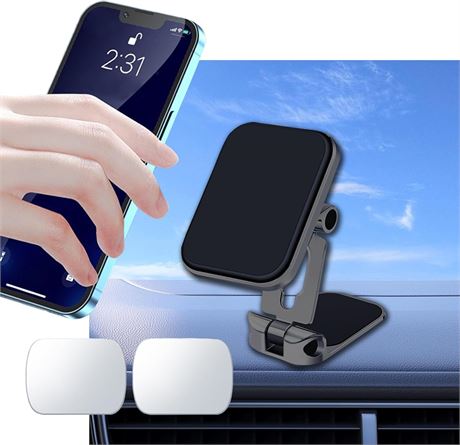 Car Phone Holder Mount, 360  Adjustable Magnetic Dashboard Stand, Universal