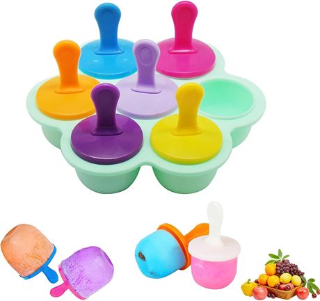 FYeang Silicone Ice Lolly Molds, BPA Free Reusable Ice Cream Pop Maker
