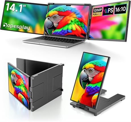 14.1" Portable Monitor FHD 1920x1200 IPS with HDMI/Type-C/USB, 60Hz