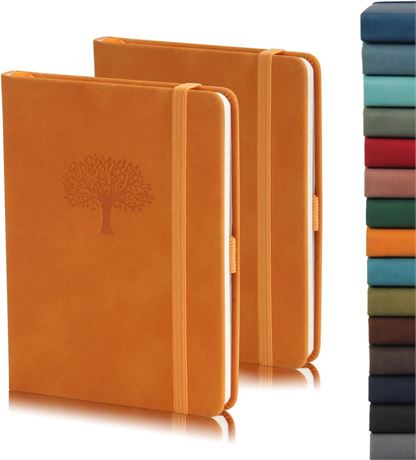 Carnet Rigide WERTIOO A6 2pcs 140 Pages Similicuir avec Stylo