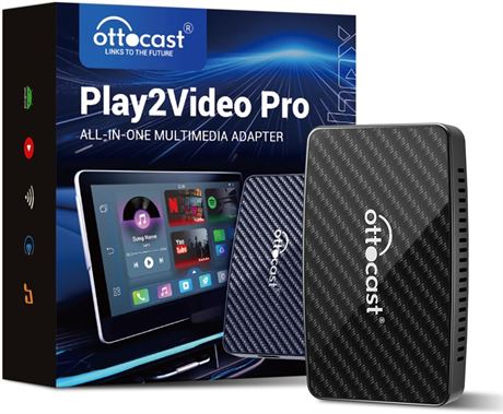 Ottocast Play2Video Pro Wireless CarPlay Android Auto Adapter