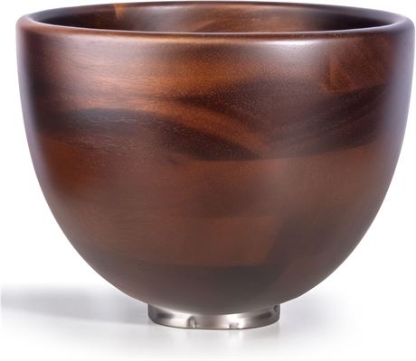 Walnut Wood Mixing Bowl for 4.5 & 5 Qt Tilt-Head Models with Locking Base