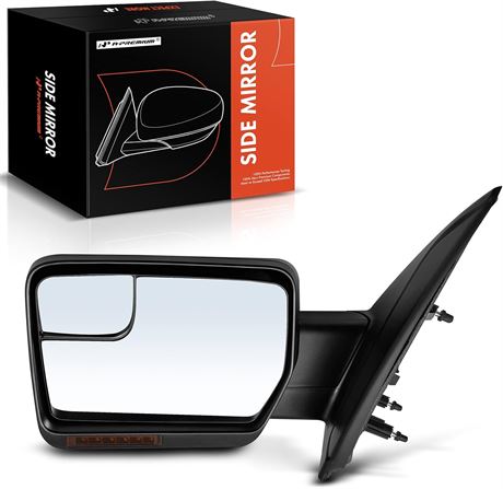 A-Premium Driver Side Power Door Mirror for Ford F-150 (2011-2014) Heated Black