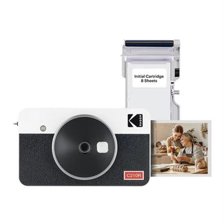KODAK Mini Shot 2 Retro 4PASS 2-in-1 Instant Camera & Printer (+8 Sheets)