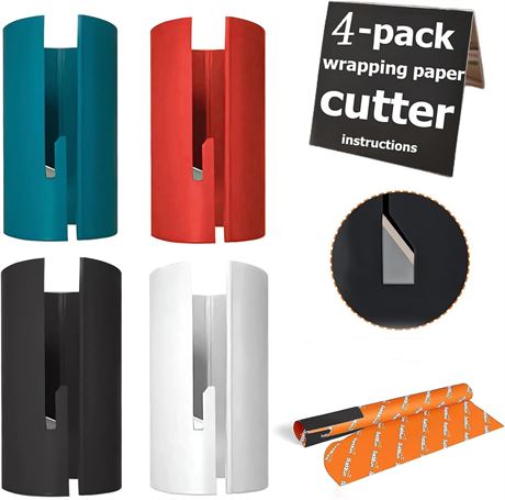 Cutter rouleau papier cadeau Noël lot de 4