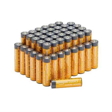 Piles alcalines Amazon Basics AA 1.5V pack 48 longue durée