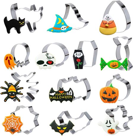 GWHOLE lot 13 emporte-pièces Halloween inox