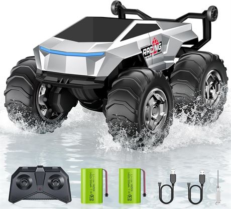 TIME4DEALS 1:16 RC Truck 4WD Waterproof Amphibious Monster Car, 2.4GHz