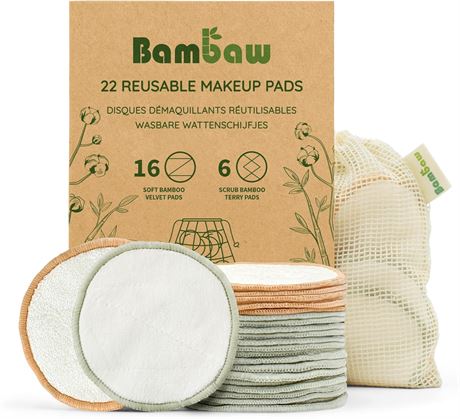 Lingettes Démaquillantes Réutilisables Bambaw 22pcs