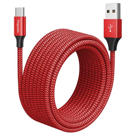 Ploiwue 5m USB-A to USB-C Nylon Braided Fast Charging Cable