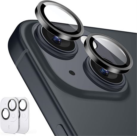 ESR Armorite Camera Lens Protectors for iPhone 15/14 Plus Set of 2 Black