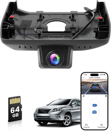 Front 4K UHD Dash Cam for Lexus RX 2023-2026 & RX Hybrid, 150  FOV, 64GB