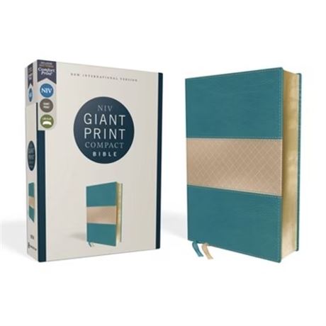 NIV Giant Print Compact Bible, Leathersoft Teal, Red Letter, Comfort Print