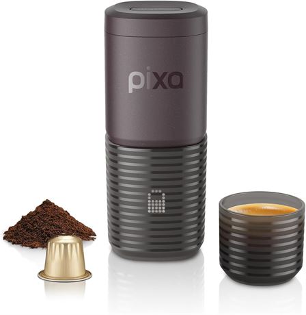 WACACO PIXAPRESSO Portable Espresso Maker 20 Bar 4 Types 5 Cups Dark Burgundy