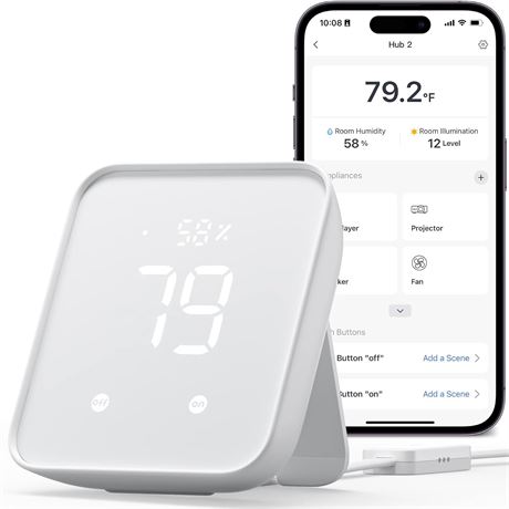 SwitchBot Hub 2 Thermo-Hygromètre IR Alexa Google Apple