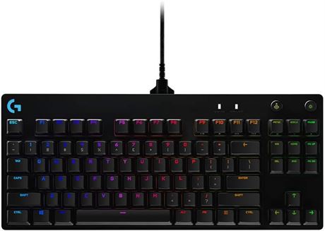 Logitech G PRO Tenkeyless Mechanical Gaming Keyboard RGB Backlit Portable