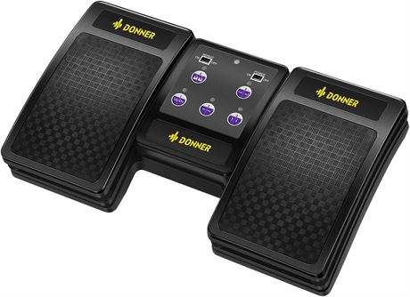 Donner Wireless Bluetooth Page Turner Pedal for iPad, Tablets, Phone; Black