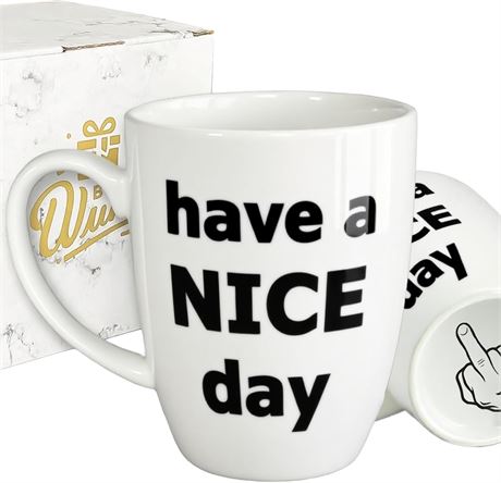 Funny Coffee Mug 13.5oz White Elephant Gift for Men, Women, Friends