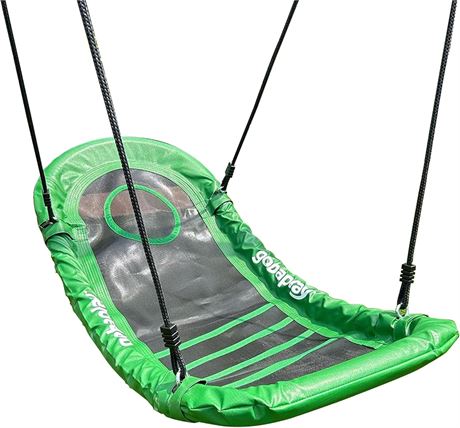 gobaplay FlyMax Boat Tree Swing, 53 x 25 Outdoor Platform Saucer Seat Green