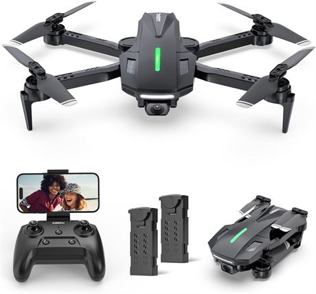 DEERC D70 Drone 1080P HD Camera for Adults with 2 Batteries