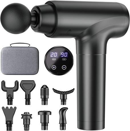 cotsoco Massage Gun: Deep Tissue Massager, 20 Speeds, Silent Brushless Motor