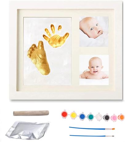 Baby Hand and Footprint Kit - Newborn Souvenir Frame with Clay Molds