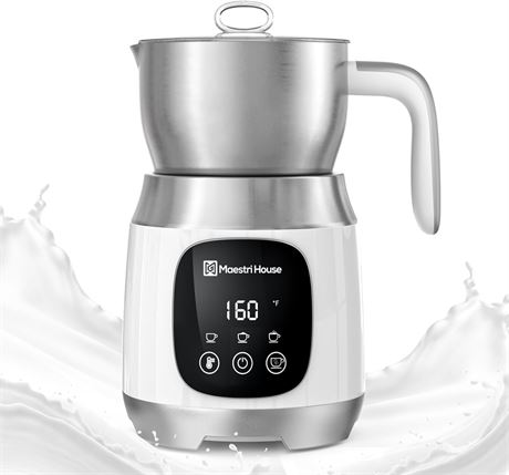 Maestri House Milk Frother 21oz, Variable Temp & Froth, Touch Control