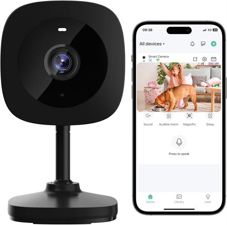 Caméra sécurité 2K vision nocturne détection AI audio bidirectionnel
